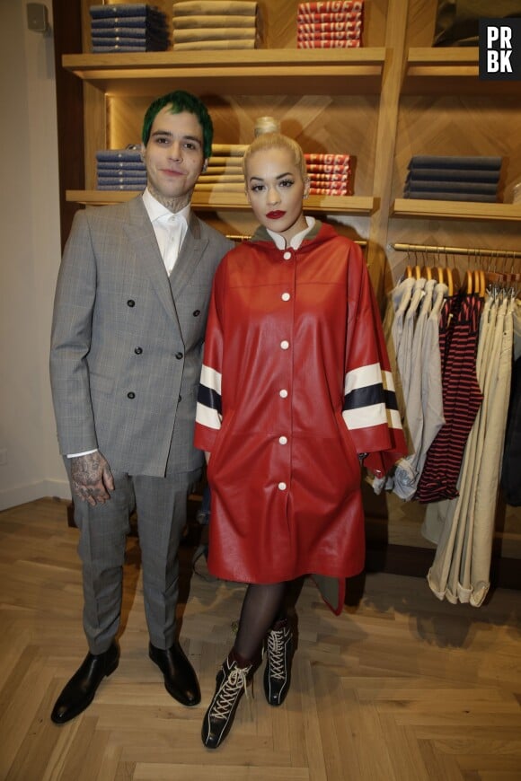 Rita Ora et son chéri Ricky Hilfiger à l'ouverture de la boutique Tommy Hilfiger à Paris le 31 mars 2015