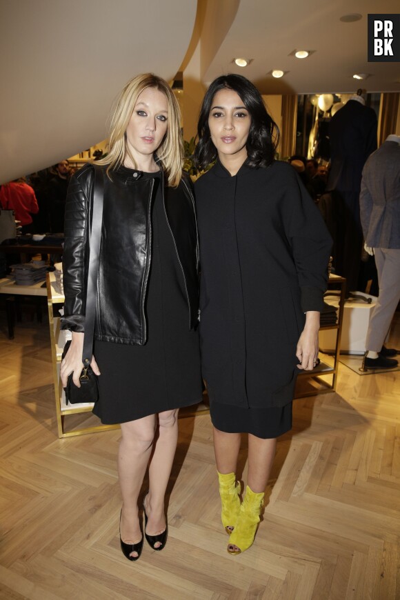 Ludivine Sagnier et Leila Bekhti à l'ouverture de la boutique Tommy Hilfiger à Paris le 31 mars 2015