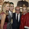 Rita Ora, Ricky Hilfiger, Tommy Hilfiger et son épouse à l'ouverture de la boutique Tommy Hilfiger à Paris le 31 mars 2015