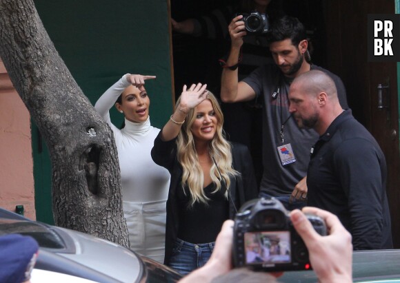 Kim Kardashian et sa soeur Khloé à Jérusalem après le baptême de North, avril 2015