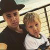 Justin Bieber avec son frère Jaxon, le 1er juin 2015 sur Instagram