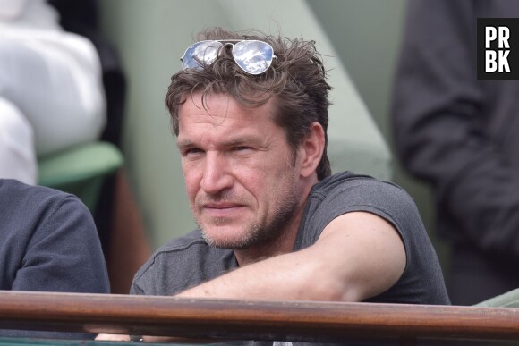 Benjamin Castaldi dans les tribunes lors du match de Jo-Wilfried Tsonga en quart de finale de Roland Garros le 2 juin 2015