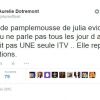 Aurélie Dotremont tacle Julia des Anges 7 sur Twitter, le 4 juin 2015