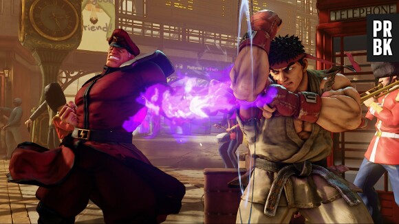 Street Fighter 5 : Ryu et Bison sur une image du jeu