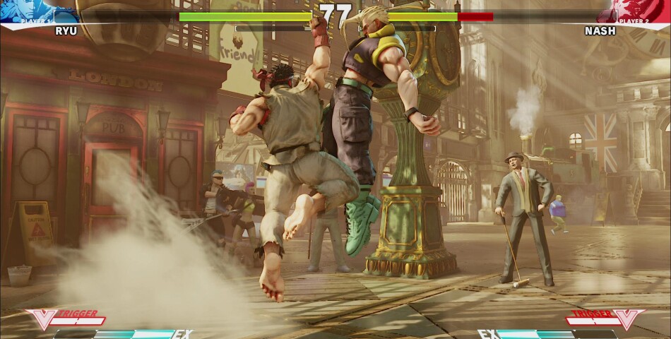  Street Fighter 5 : Ryu r&amp;eacute;alise un shoryuken sur une image du jeu 