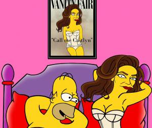 Caitlyn Jenner en Simpson, et au lit avec Homer, dans une nouvelle série de détournements de l'artiste aleXsandro Palombo