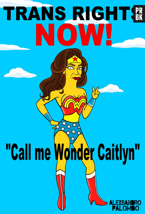"Wonder Caitlyn" : Caitlyn Jenner en Simpson dans une nouvelle série de détournements de l'artiste aleXsandro Palombo