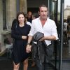 Jean Dujardin et Nathalie Péchalat bientôt parents ? Ici en couple lors de l'inauguration d'un cinéma au nom de l'acteur à Lesparre, le 27 juin 2015