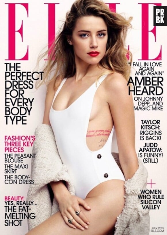 Amber Heard en couverture de Elle