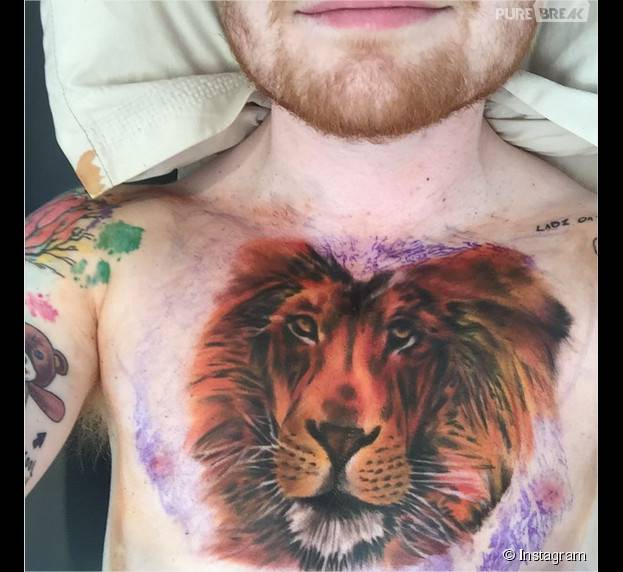 Ed Sheeran : le chanteur s'est fait un nouveau tatouage immense sur les pectoraux
