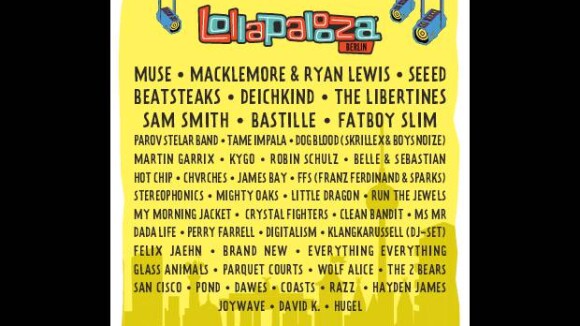 Sam Smith, James Bay, Macklemore & Ryan Lewis... Playlist spéciale Lollapalooza Berlin 2015