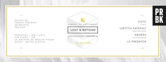 Lost & Beyond, chapitre 3 le samedi 26 septembre à la Machine du Moulin Rouge