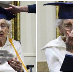 A 97 ans, elle reçoit enfin son diplôme de fin du lycée : ses larmes font chaud au coeur