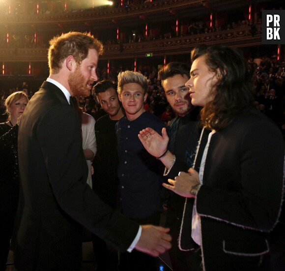 Harry Styles et les One Direction rencontrent le Prince Harry à Londres le vendredi 13 novembre 2015