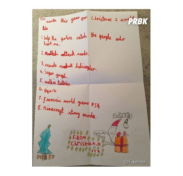 La lettre au Père Noël bouleversante d'un petit garçon de 7 ans