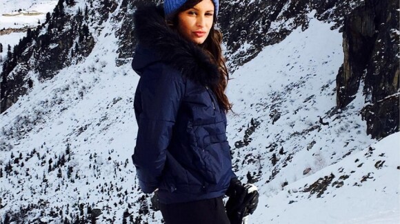 Malika Ménard : soleil, ski et bonhomme de neige pour un séjour aux Arcs