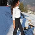 Malika Ménard s'offre un séjour au ski sous le soleil des Arcs, décembre 2015