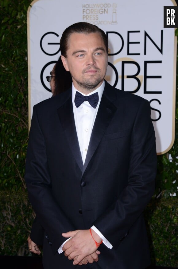 Leonardo DiCaprio sur le tapis-rouge des Golden Globes 2016 le 10 janvier