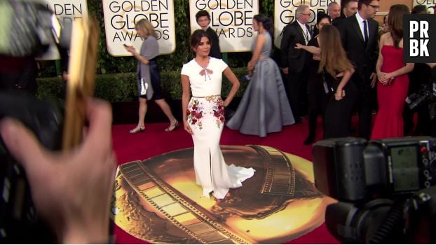 Eva Longoria sur le tapis rouge des Golden Globe 2016