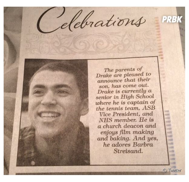 Un adolescent fait son coming out, ses parents publient une annonce de félicitations dans le journal