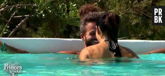 Les Princes de l'amour 3 : Morgane très proche de Michael dans la piscine dans l'épisode 62 du 2 février 2016, sur W9