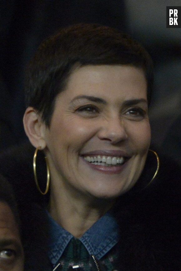 Cristina Cordula dans les tribunes du Parc des Princes le 3 février 2016