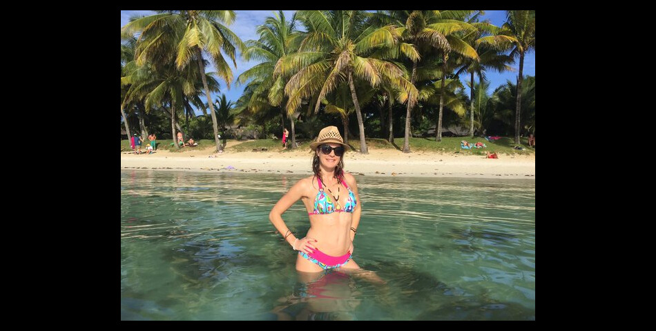 Eve Angeli en vacances à l&#039;Ile Maurice en février 2016