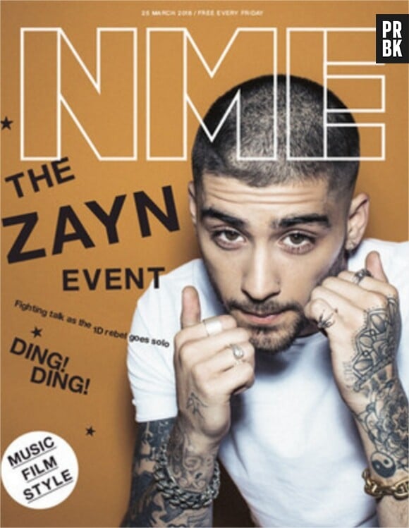 Zayn Malik en couverture du magazine NME en mars 2016