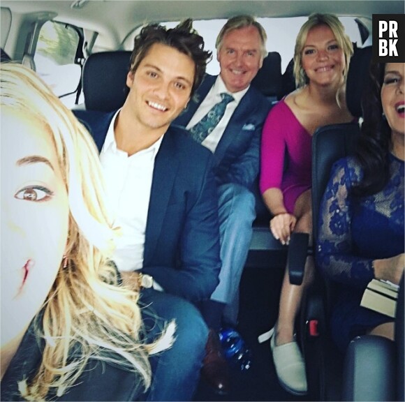 Rita Ora, Luke Grimes et les acteurs de la famille Grey sur le tournage de Fifty Shades Darker
