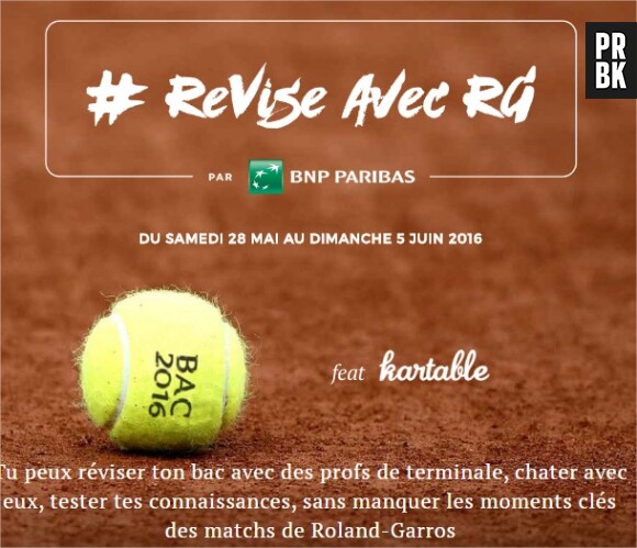 Révise ton bac pendant Roland Garros avec #RéviseAvecRG