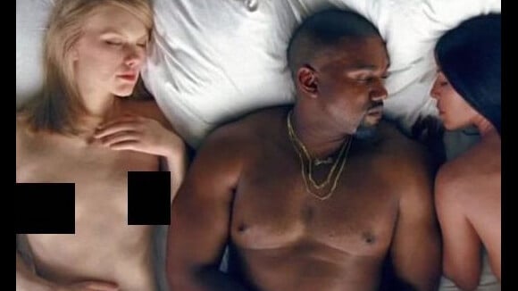 "Famous" de Kanye West : Kim Kardashian et Taylor Swift nues dans son nouveau clip polémique 🍑