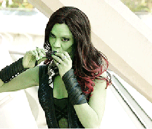 Zoe Saldana en vert dans les Gardiens de la Galaxie