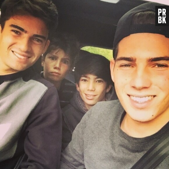Luca Zidane entouré de ses frères Enzo, Elyaz et Théo