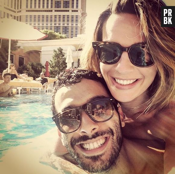 Ornella Fleury, qui pourrait être la nouvelle miss météo du Grand Journal, avec son amoureux Mustapha El Atrassi.