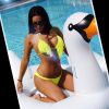 Milla Jasmine (Les Marseillais & Ch'tis VS Monde) sexy en bikini jaune fluo, elle se la joue Kim Kardashian