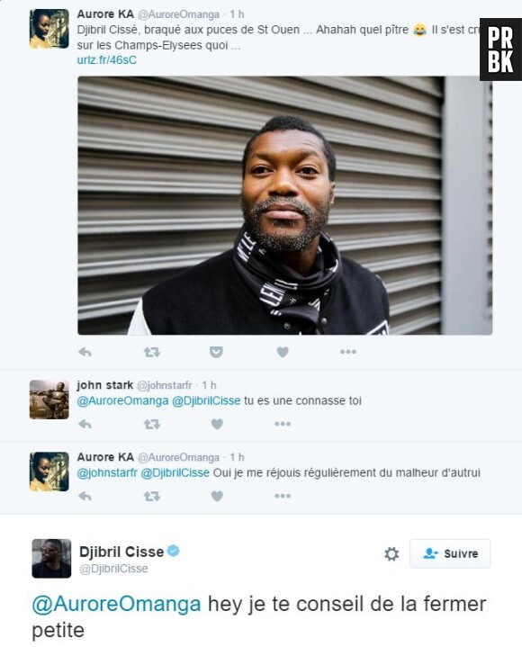 Djibril Cissé répond à une internaute sur Twitter après avoir été victime d'un braquage en Seine-Saint-Denis