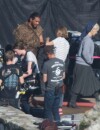 Jon Snow (Kit Harington) et Daenerys Targaryen (Emilia Clarke) sur le tournage de Game of Thrones saison 7.