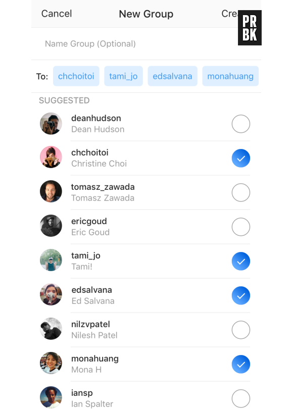 Instagram Stories : avec Direct, sélectionnez les amis à qui vous voulez envoyer vos stories
