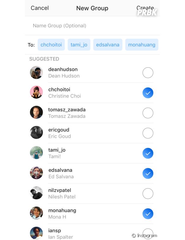Instagram Stories : avec Direct, sélectionnez les amis à qui vous voulez envoyer vos stories