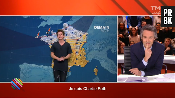 Charlie Puth présente la météo dans Quotidien et c'est très drôle