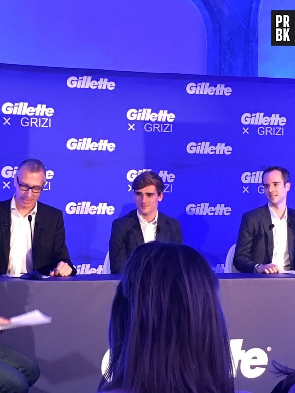 Antoine Griezmann à la conférence de presse Gillette le 13 décembre 2016