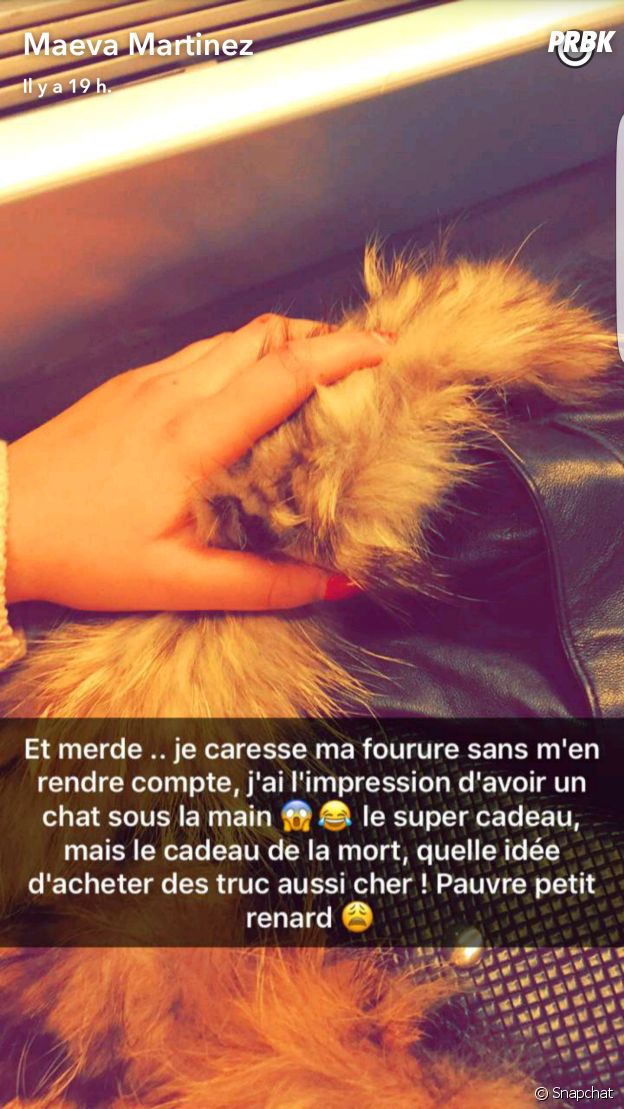 Maeva (Secret Story 10) gênée de porter de la fourrure : "Pauvre petit renard"