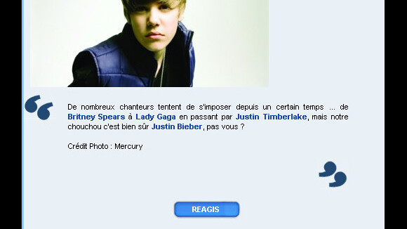 Justin Bieber est-il le chanteur du moment