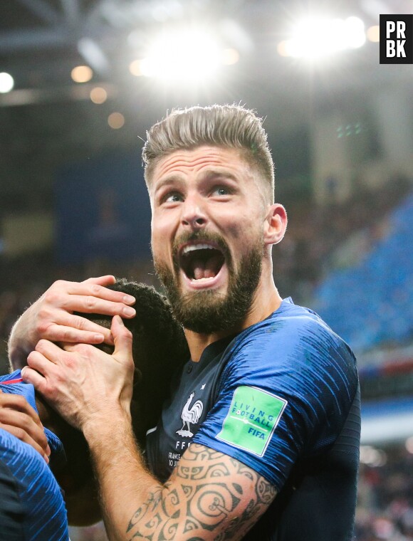 Olivier Giroud lors de la demi-finale France/Belgique le 10 juillet 2018