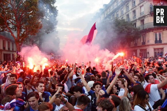 La folie à Paris après la victoire des Bleus lors de la demi-finale France/Belgique le 10 juillet 2018