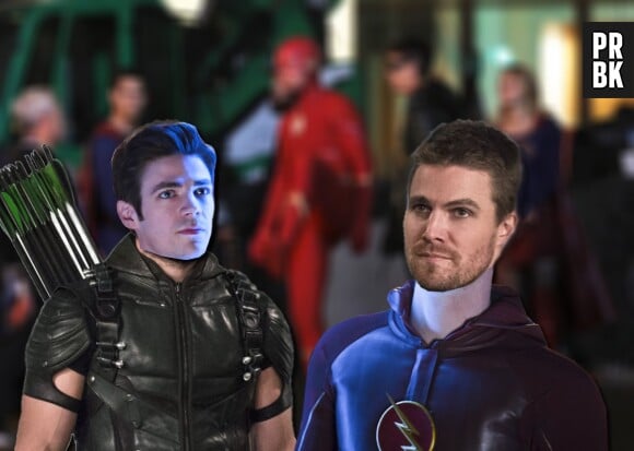 The Flash et Arrow : changement de costumes, premières images de Barry en Arrow et Oliver en Flash