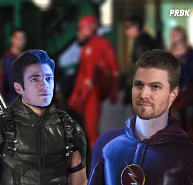 The Flash et Arrow : changement de costumes, premières images de Barry en Arrow et Oliver en Flash