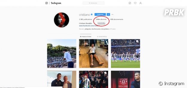 Cristiano Ronaldo dépasse Selena Gomez sur Instagram