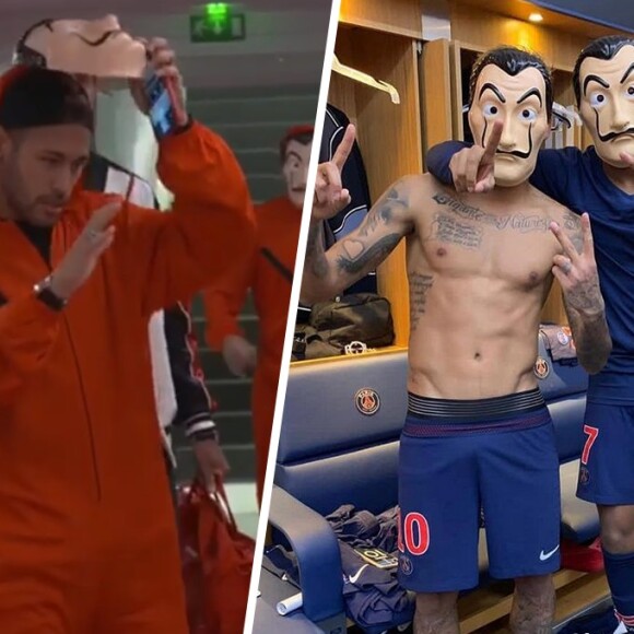 Kylian Mbappé et Neymar déguisés en braqueurs de La Casa de Papel, les internautes se moquent