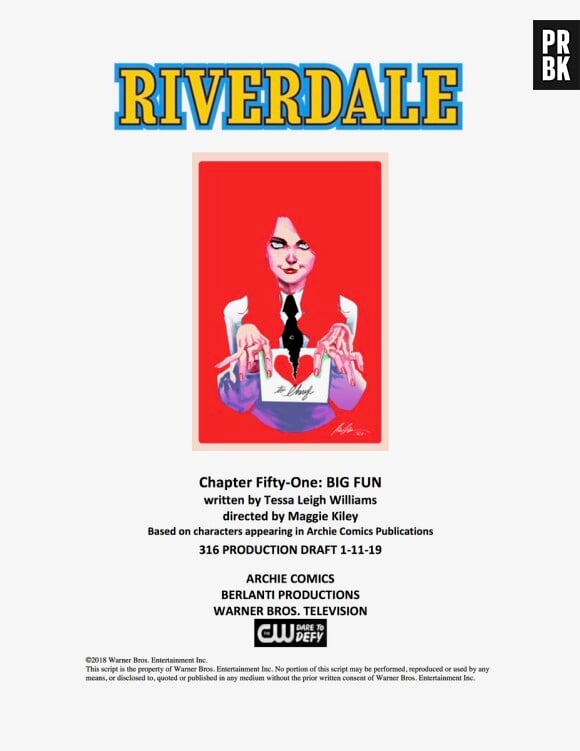 Riverdale saison 3 : Robert Aguirre-Sacasa dévoile le titre de l'épisode musical